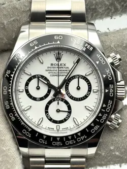 ROLEX COSMOGRAPH DAYTONA WHITE DIAL STEEL BRACELET 126500LN B&P 2024