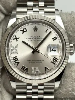 ROLEX DATEJUST 36MM SILVER DIAMOND 69 DIAL JUBILEE BRACELET 126234 B&P 2024