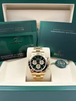 ROLEX COSMOGRAPH DAYTONA JOHN MAYER GREEN DIAL YELLOW GOLD 126508 B&P 2025