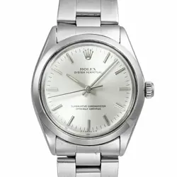 ROLEX OYSTER PERPETUAL 1002 SILVER MEN'S USED WATCH #611530