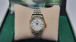 VINTAGE ROLEX DATEJUST OYSTER PERPETUAL DATEJUST TWO TONE 26MM LADIES WATCH