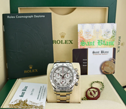ROLEX 18KT WHITE GOLD DAYTONA METEORITE ROMAN DIAL 116509 - SANT BLANC