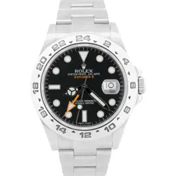 PAPERS Rolex Explorer II 42mm 216570 BLACK Stainless Steel RSC Orange Watch BOX