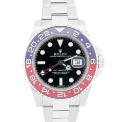 PAPERS ROLEX GMT-MASTER II PEPSI BLACK 18K WHITE GOLD WATCH 116719 BLRO BOX