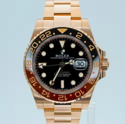 ROLEX GMT MASTER II 40MM ROOTBEER 126715CHNR ROSE GOLD BOX/PAPERS!