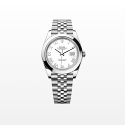UNWORN ROLEX DATEJUST 41MM, WHITE ROMAN, JUBILEE, 126300, DATED 2025