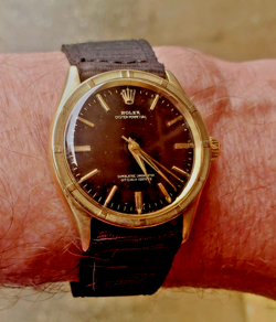 ROLEX 18K GOLD REF 1007 OYSTER PERPETUAL GENTS WRISTWATCH