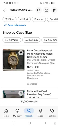 ROLEX OYSTER PERPETUAL 41MM WATCH MEN'S STAINLESS STEEL