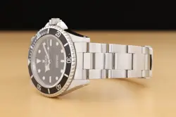 ROLEX MENS SUBMARINER NO DATE 14060 BLACK STEEL AUTOMATIC OYSTER 40MM WATCH