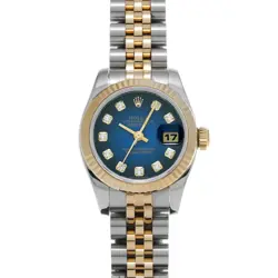 ROLEX DATEJUST 179173G BLUE GRADIENT/DIAMOND WATCH 677240