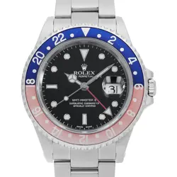 ROLEX GMT MASTER II RED AND BLUE BEZEL 16710 BLACK Y NUMBER SECOND HAND MENS