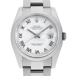 ROLEX DATEJUST 116200 WHITE ROME Z NUMBER SECOND HAND MENS