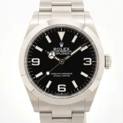 ROLEX EXPLORER I 224270 SS SS AT BLACK DIAL 2 EXTRA LINKS
