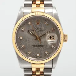 ROLEX DATEJUST 16233G SSYG SSYG AT PRINTED COMPUTER DIAL 2 EXTRA LINKS