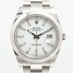 ROLEX DATEJUST 126300 SS SS AT WHITE DIAL 1 EXTRA LINK