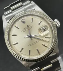 ROLEX OYSTER PERPETUAL 1601 SILVER DIAL AUTOMATIC MEN'S_B0418-W001