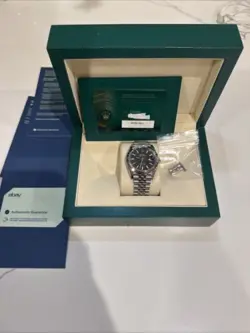 Rolex Datejust 126300 - Jubilee Bracelet with Silver Bezel Black dial-41mm