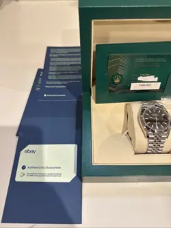 Rolex Datejust 126300 - Jubilee Bracelet with Silver Bezel Black dial-41mm