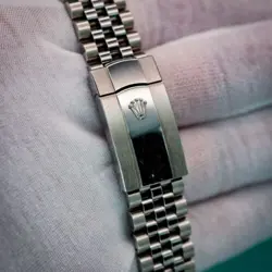 Rolex Datejust 126300 - Jubilee Bracelet with Silver Bezel Black dial-41mm