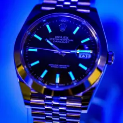 Rolex Datejust 126300 - Jubilee Bracelet with Silver Bezel Black dial-41mm