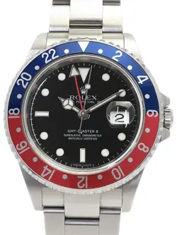 ROLEX GMT MASTER II RED X BLUE BEZEL 16710 Z MEN AUTOMATIC #T031