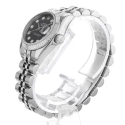 ROLEX DATEJUST 10P DIAMOND 1794G BLACK V 566698
