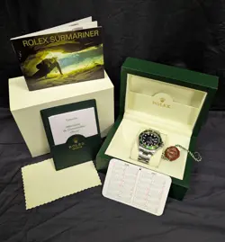 Rolex 16610LV Submariner Date Kermit 40mm 2006 Box & Papers