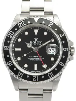 ROLEX GMT-MASTER BLACK BEZEL 16700 W MEN AUTOMATIC #T041