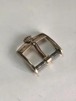 ROLEX 14MM GENUINE BUCKLE SOLID GOLD 750 ANTIQUE YG