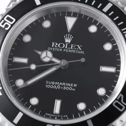 ROLEX SUBMARINER NO DATE 14060 BLACK T NUMBER SECOND HAND MENS