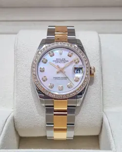 ROLEX DATEJUST MOTHER OF PEARL DIAL 31 STEEL & GOLD OYESTER BRACELET 178273