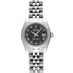 ROLEX DATEJUST 179174 BLACK WATCH 675642