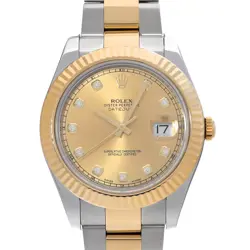 ROLEX DATEJUSTII 116333G CHAMPAGNE/DIAMOND WATCH 677463