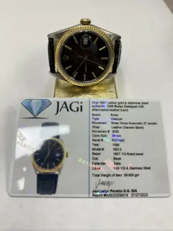 ROLEX GENT'S WRISTWATCH 16013 STEEL & 18K GOLD OYSTER PERPETUAL 1988 DATEJUST
