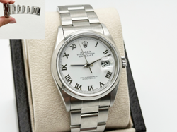 ROLEX DATEJUST 16200 36MM WHITE ROMAN DIAL STAINLESS STEEL