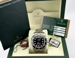 ROLEX SEA-DWELLER DEEPSEA 116660 44MM BLACK CERAMIC STAINLESS STEEL BOX PAPER