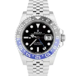 NEW UNWORN PAPERS ROLEX GMT-MASTER II BATMAN JUBILEE 126710 BLNR 40MM WATCH BOX