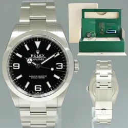 2023 NEW PAPERS ROLEX 224270 EXPLORER BLACK ARABIC DIAL STEEL 40MM OYSTER WATCH