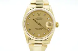 ROLEX DATEJUST 31 68278 CHAMPAGNE DIAMOND DIAL  1989 18K BOX