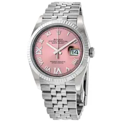 ROLEX DATEJUST 36 AUTOMATIC PINK DIAMOND DIAL LADIES JUBILEE WATCH 126234PRDJ