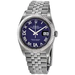ROLEX DATEJUST 36 AUTOMATIC AUBERGINE DIAMOND DIAL LADIES JUBILEE WATCH