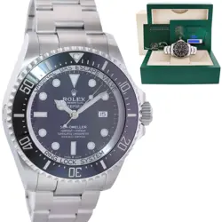 2023 NEW PAPERS ROLEX SEA-DWELLER DEEPSEA BLACK 136660 44MM STEEL WATCH BOX