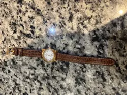 2008 ROLEX CELLINI 18K GOLD CASE WITH LEATHER STRAP