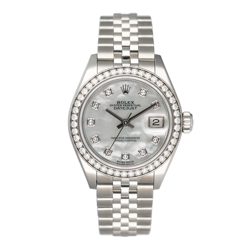 ROLEX DATEJUST 279384RBR DIAMOND MOP DIAL LADIES WATCH BOX PAPERS