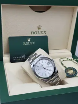 ROLEX DATEJUST 126300 OYSTER BRACELET SMOOTH BEZEL BOX & PAPERS 2024
