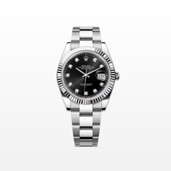 UNWORN ROLEX DATEJUST 41MM, BLACK DIAMOND, OYSTER, 126334, DATED 2025