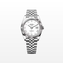 UNWORN ROLEX DATEJUST 41MM, WHITE ROMAN, JUBILEE, 126334, DATED 2025