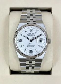 NEW 2025 ROLEX LAND-DWELLER 40MM 127334 STAINLESS STEEL JUBILEE WHITE DIAL