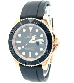 ROLEX 2016 YACHT-MASTER 116655 18K ROSE GOLD OYSTERFLEX WATCH W/ BOX AND PAPERS