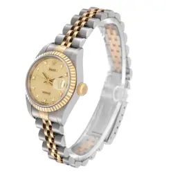 ROLEX DATEJUST STEEL YELLOW GOLD ANNIVERSARY DIAMOND LADIES WATCH 69173